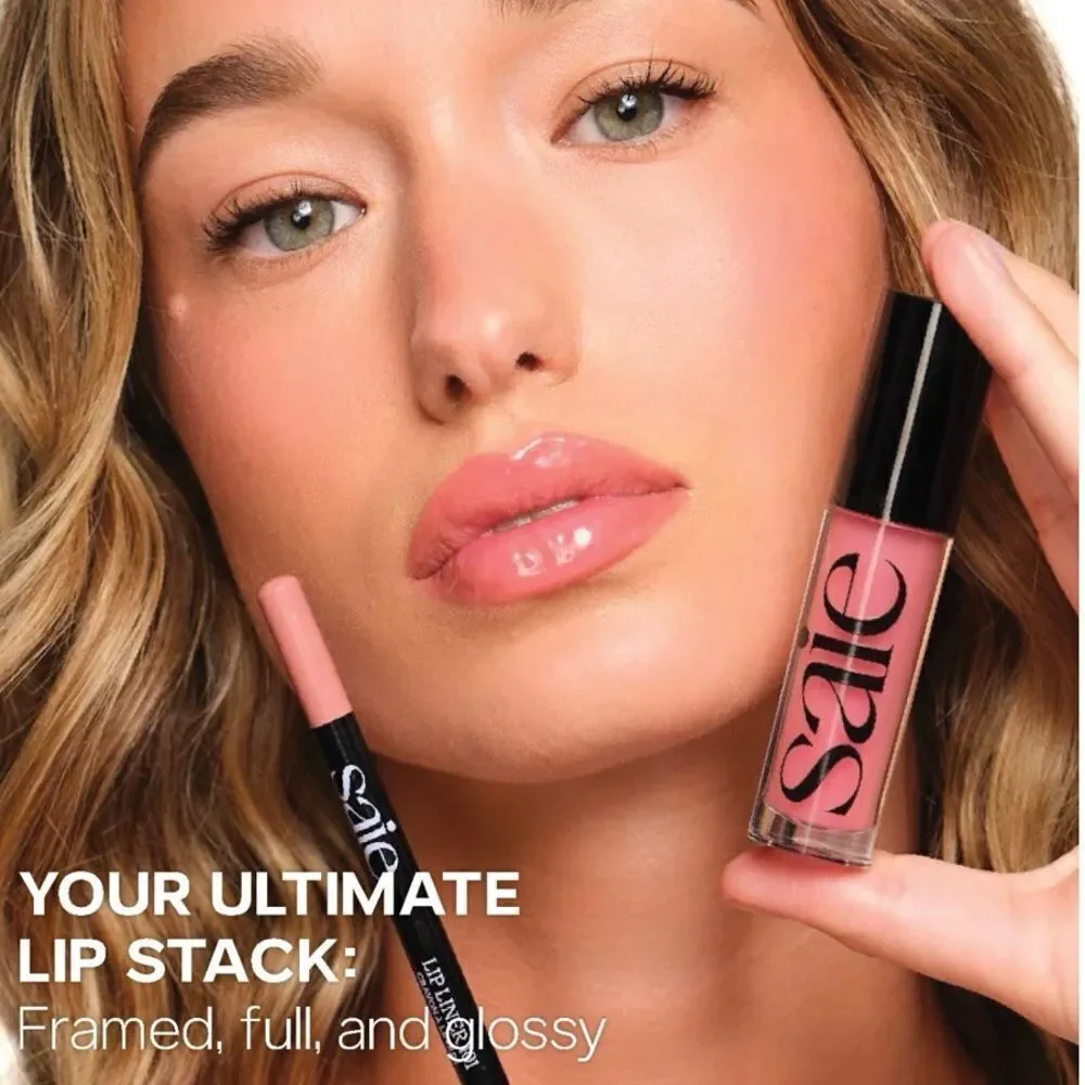 🌻 SAIE Glossybounce High Shine Hydrating Lip Gloss Oil Kiss-Clear New FullSz
